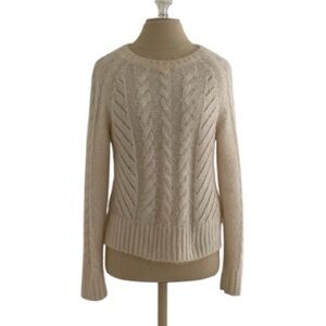 bebe Cream Cable Knit Sweater